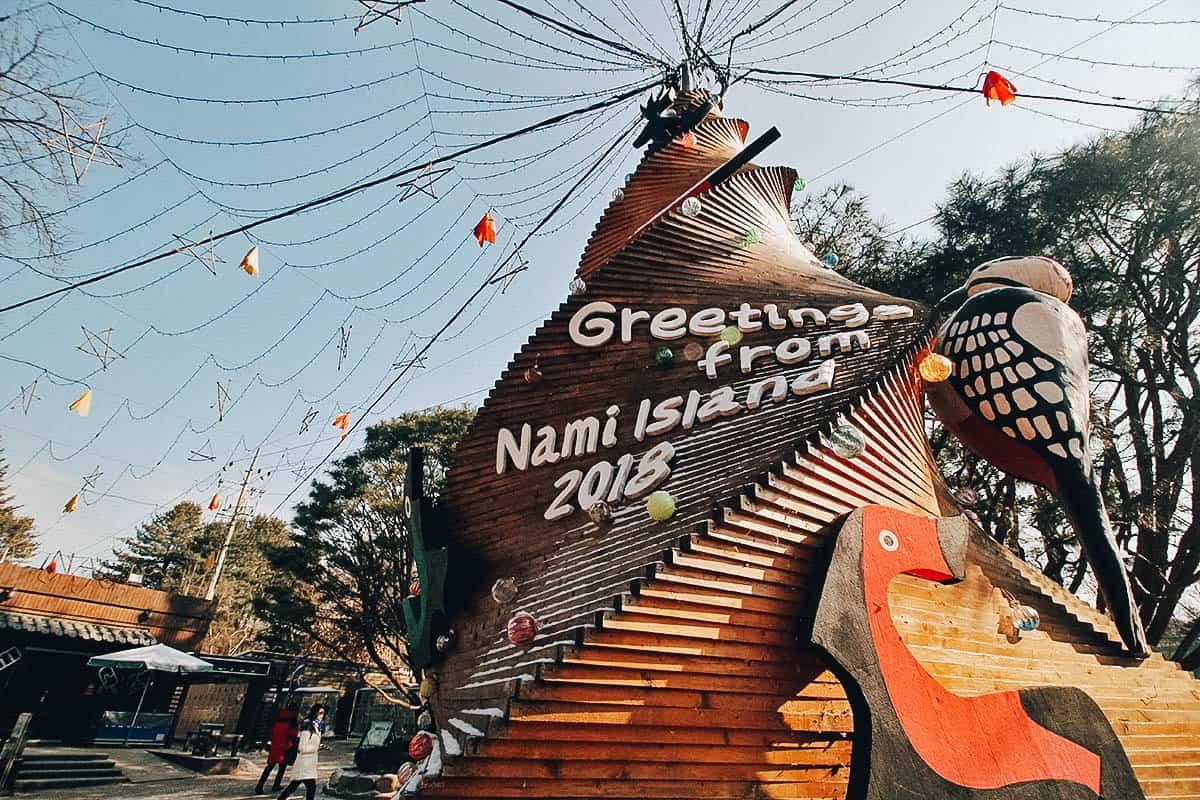 Nami Island sculpture in South Korea
