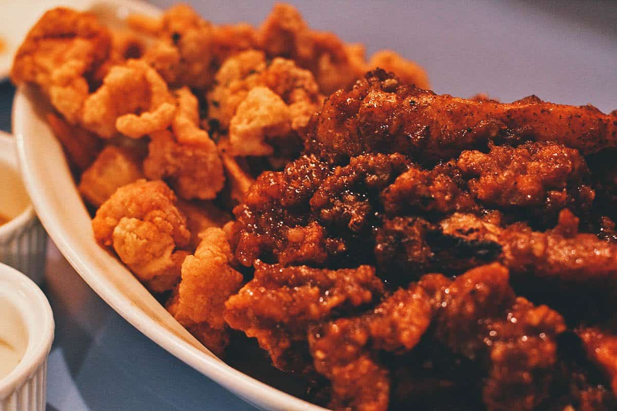 Fried chicken at Oksang Dalbit in Seoul, South Korea