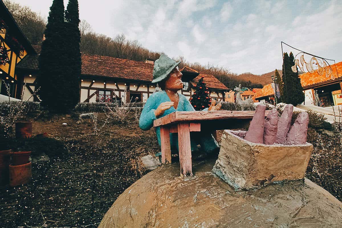 Sculpture at Petite France in South Korea