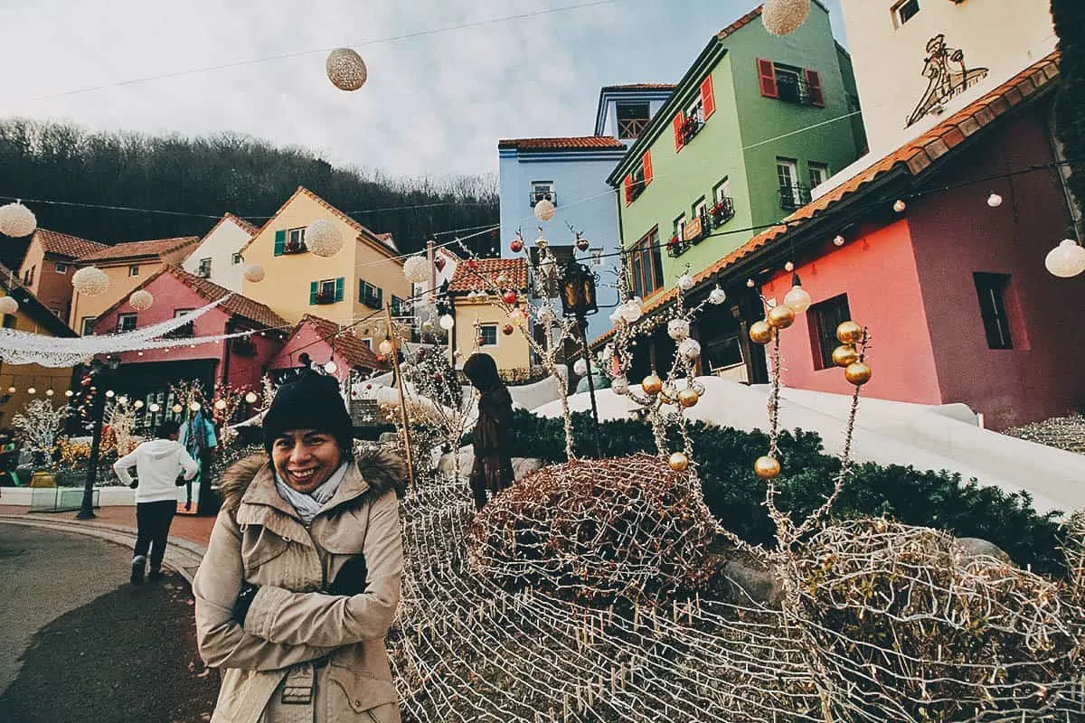 Ren posing at Petite France in South Korea