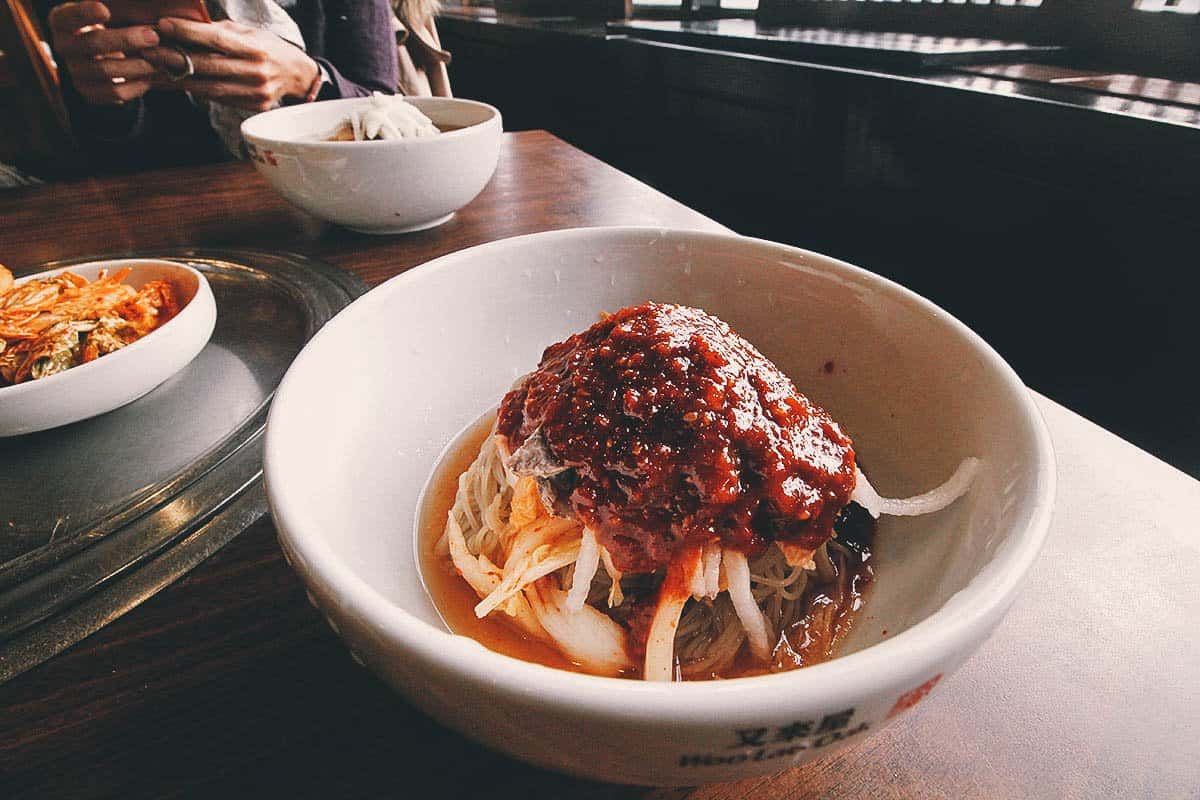 Naengmyeon at Woo Lae Oak in Seoul, South Korea