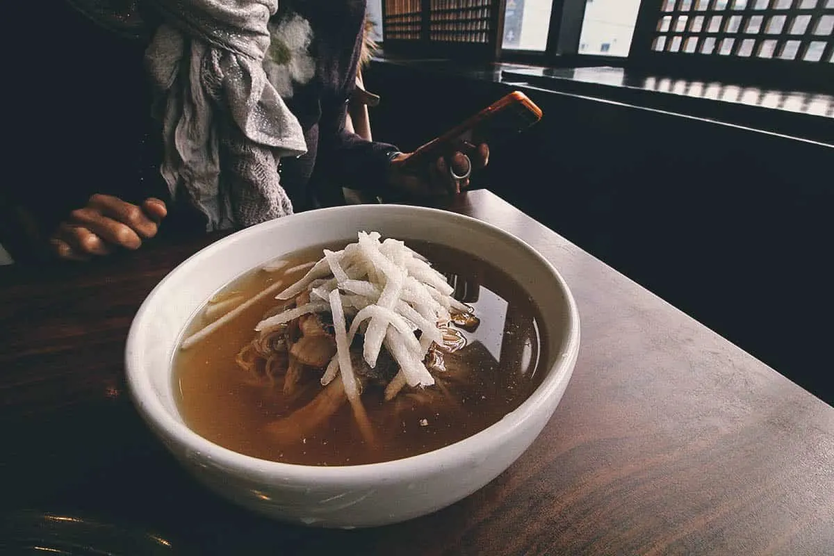 Naengmyeon at Woo Lae Oak in Seoul, South Korea