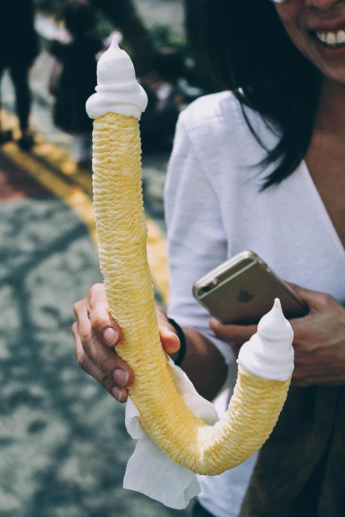 Jipangyi cane ice cream in Seoul