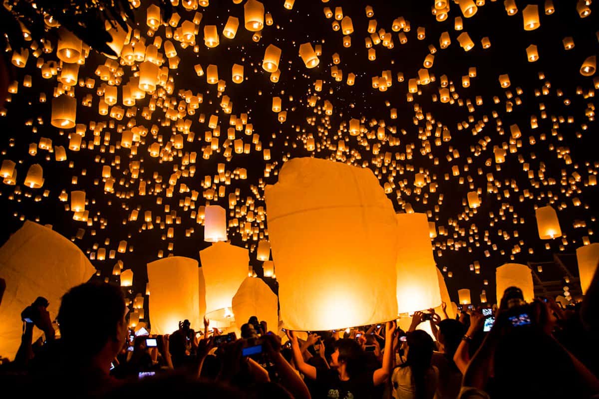 Yee Peng & Loy Krathong Festivals, Chiang Mai, Thailand