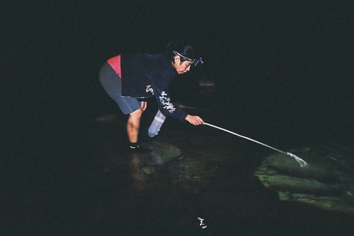 Shrimping in Hualien with the River King