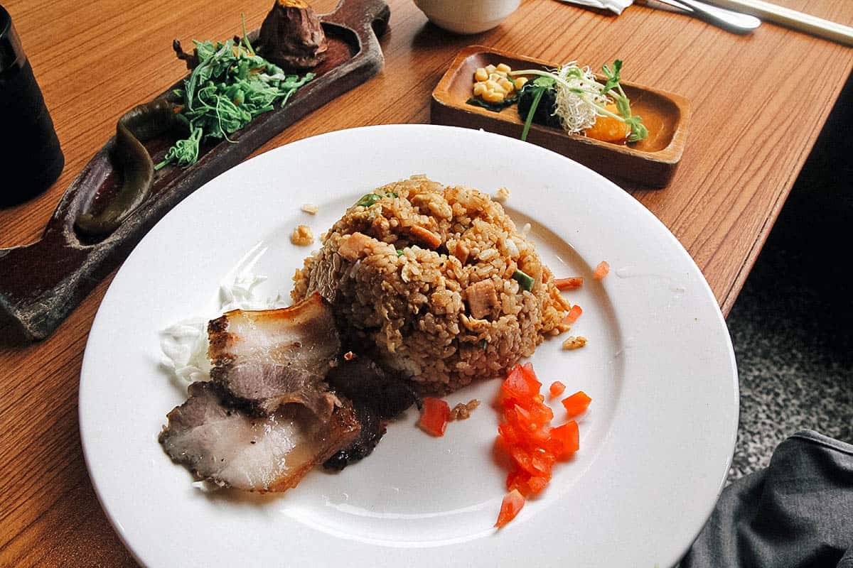 Rice meal at Taroko Gorge in Hualien, Taiwan