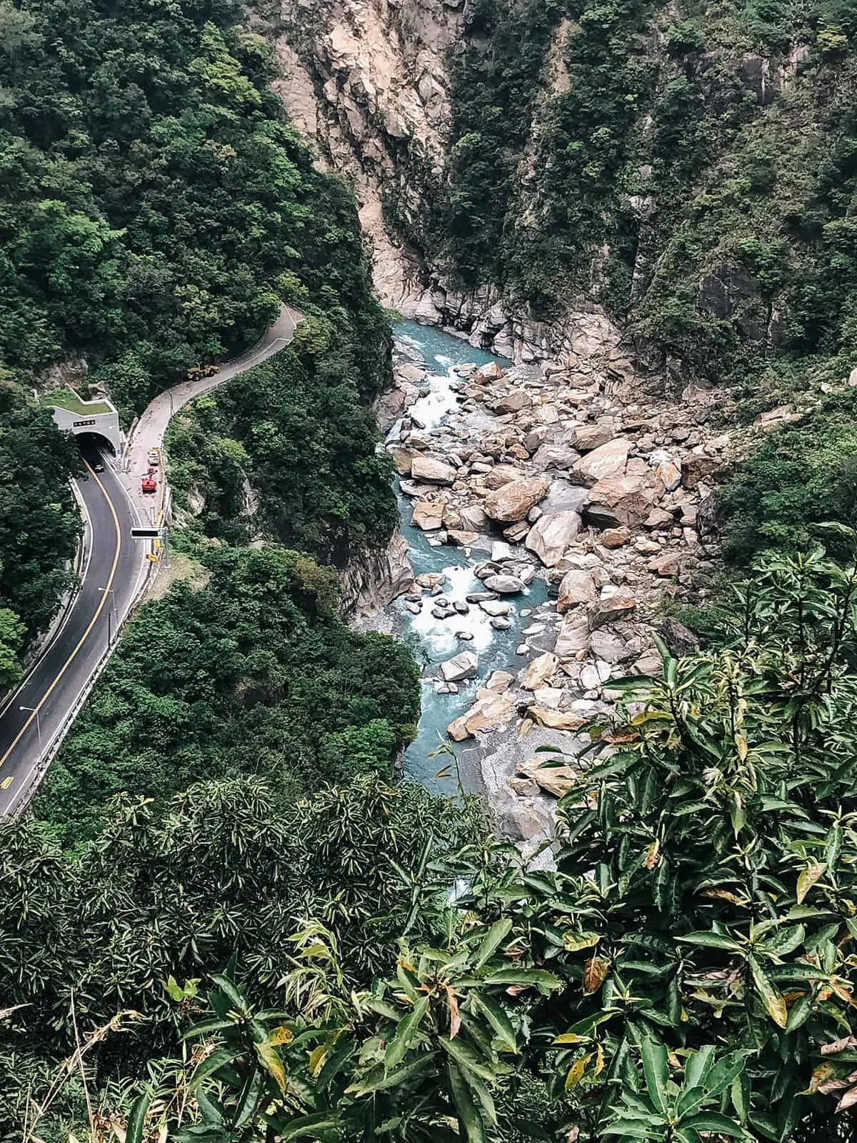 View of the river at Taroko National Park in Hualien, Taiwan