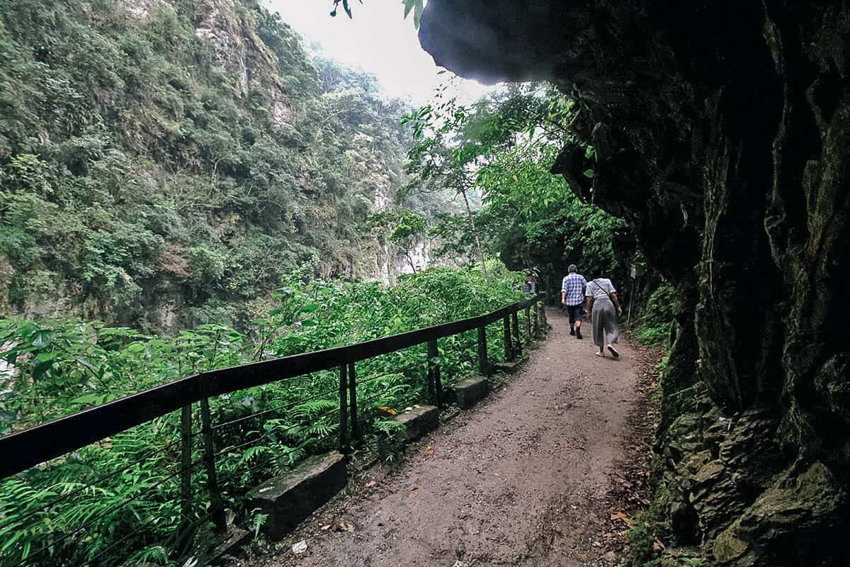 Walking trail at Taroko National Park in Hualien, Taiwan