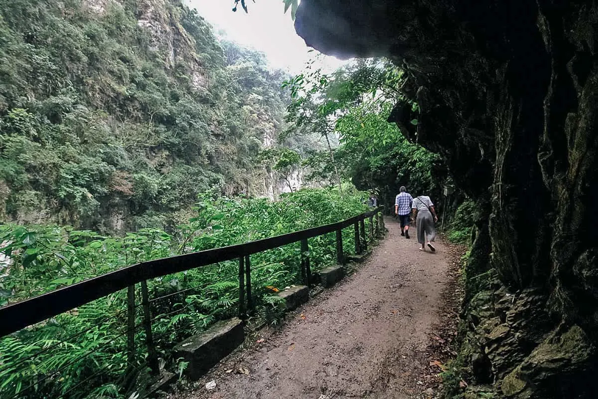 Walking trail at Taroko National Park in Hualien, Taiwan