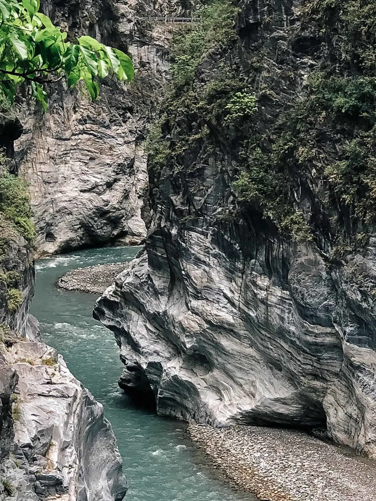 Close-up of Chieftain's Profile Rock at Taroko National Park in Hualien, Taiwan