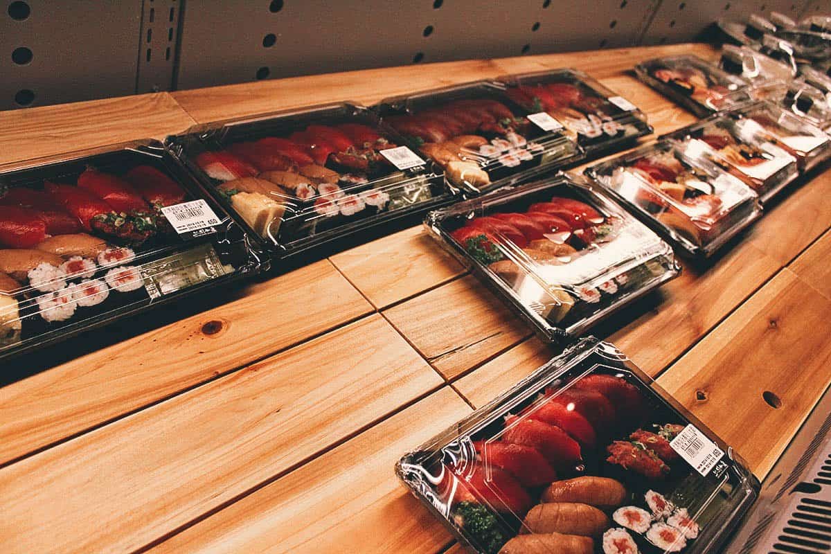 Boxes of sushi at AAD in Taipei