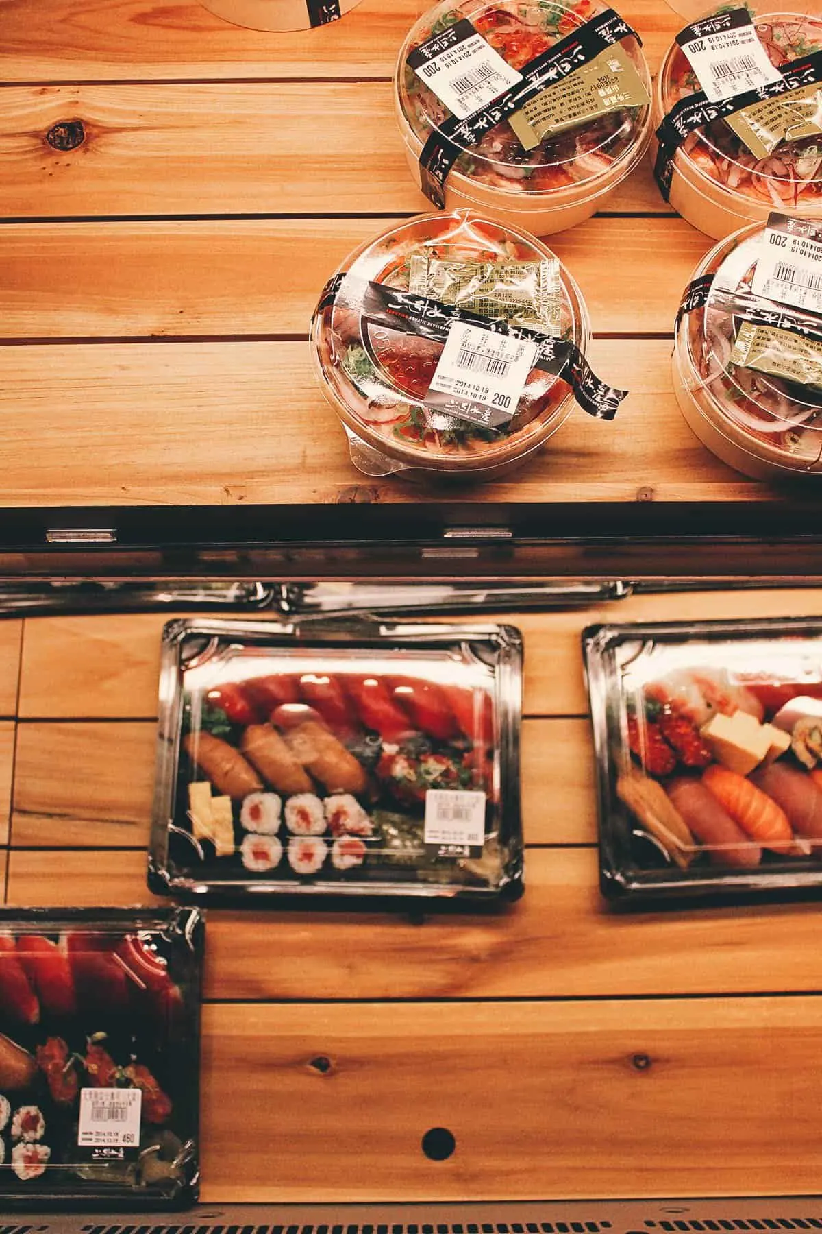 Boxes of sushi at AAD in Taipei