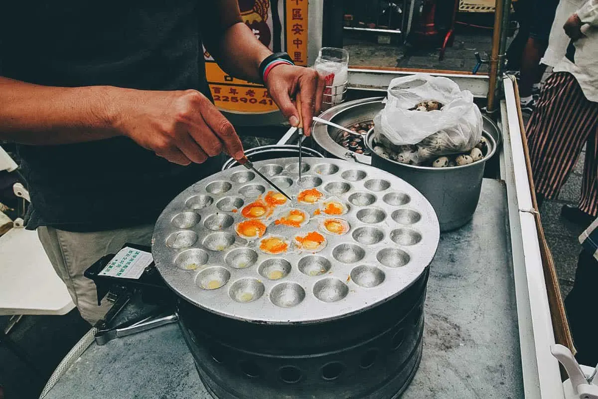 Quail eggs along Anping Old Street in Tainan, Taiwan