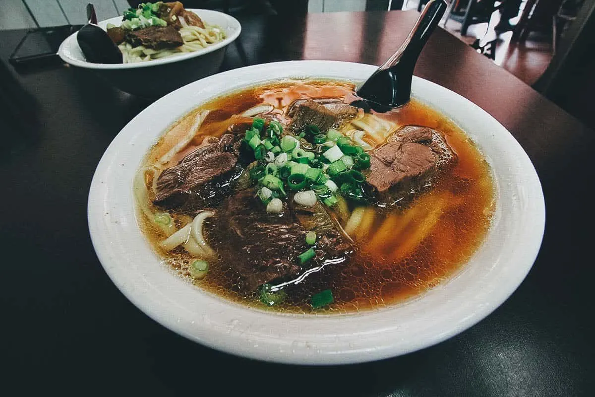 Beef noodle soup in Taiwan