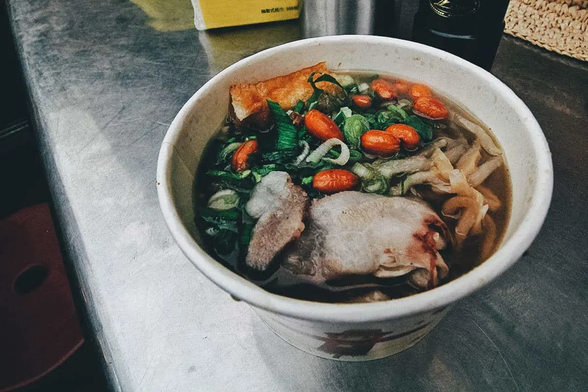 Noodle soup at Liouhe Night Market in Kaohsiung, Taiwan