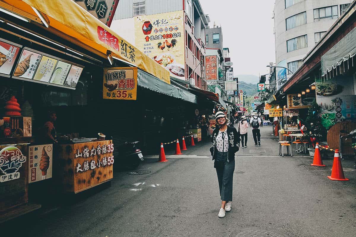 Ita Thao Shopping Street at Sun Moon Lake in Taiwan