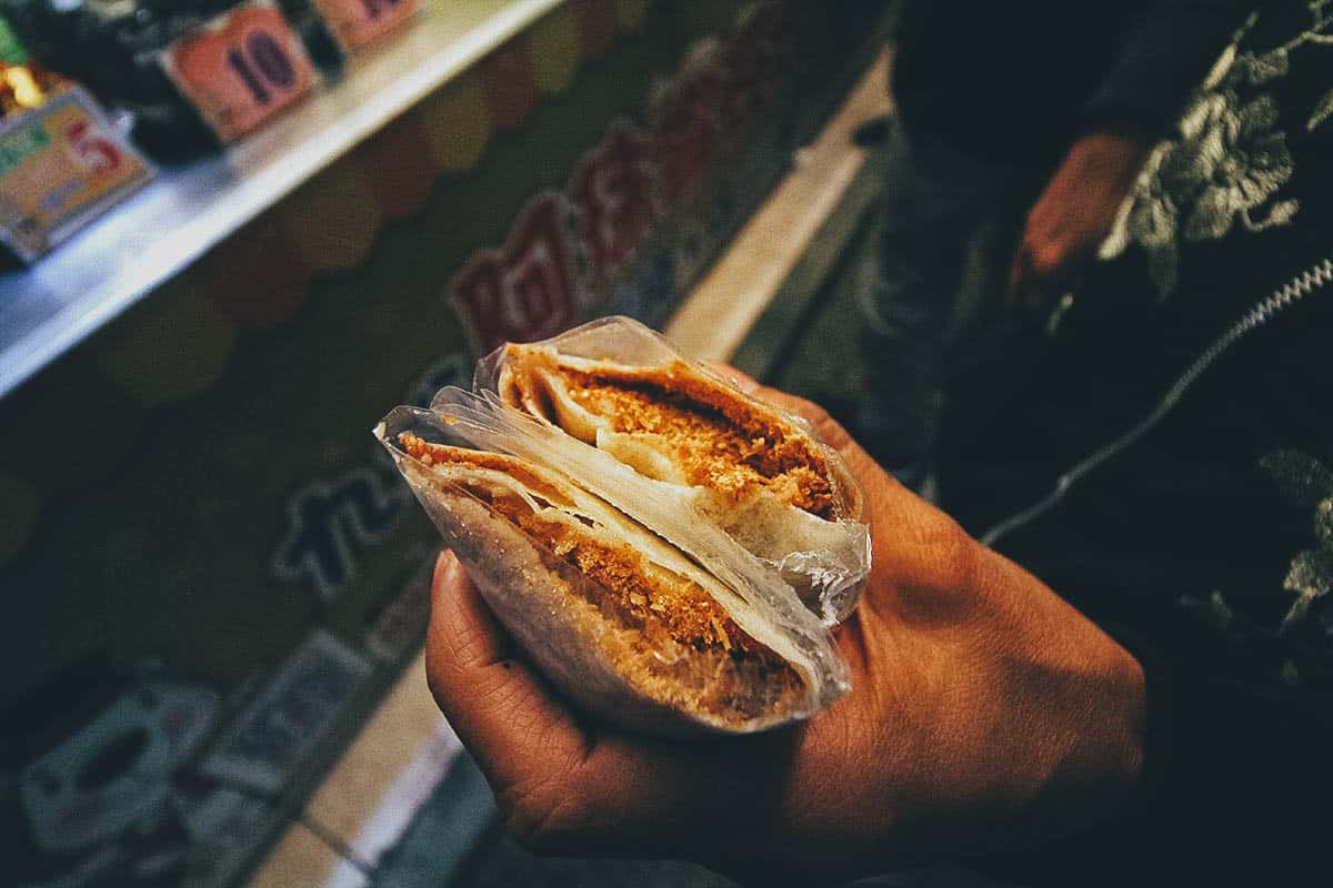 Peanut Ice Cream Roll in Jiufen, Taiwan