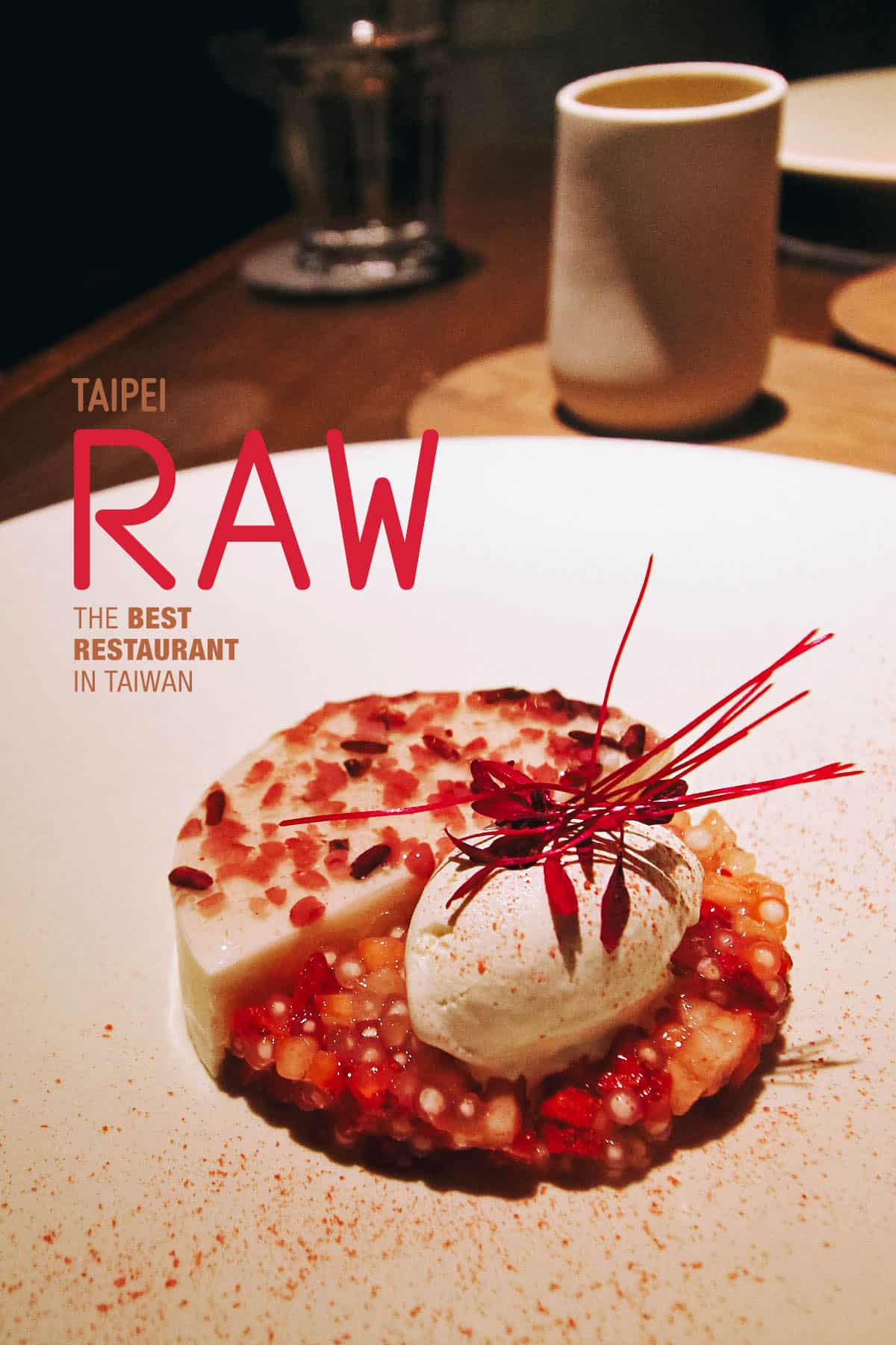 Dessert at RAW in Taipei, Taiwan