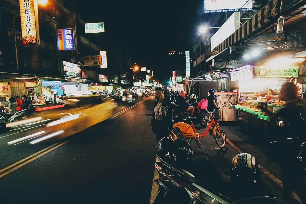 Zhongxiao Road Night Market in Taichung, Taiwan