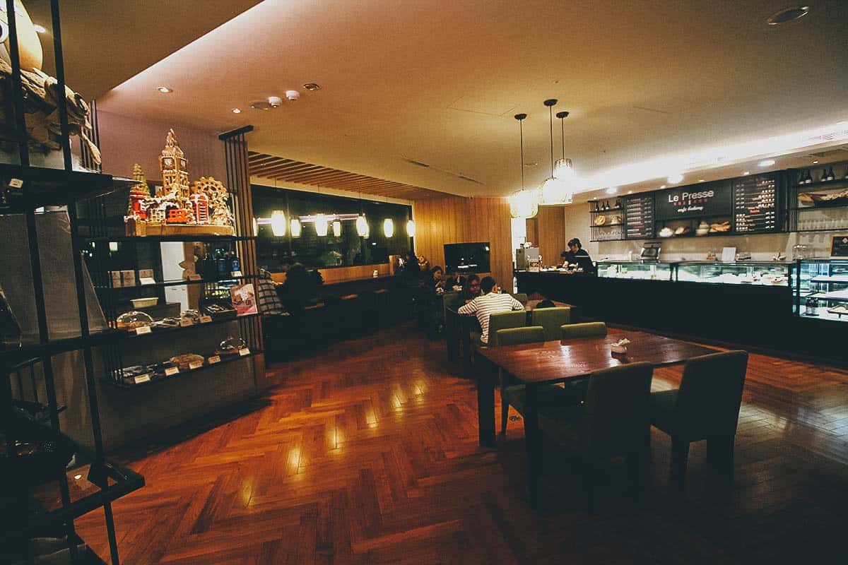 Dining area at Beitou Hot Spring Resort in Taipei, Taiwan