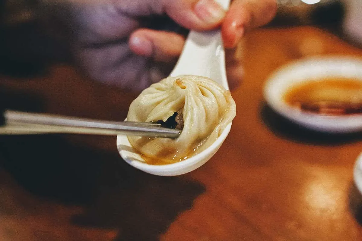 Xiao long bao at Din Tai Fung in Taipei, Taiwan