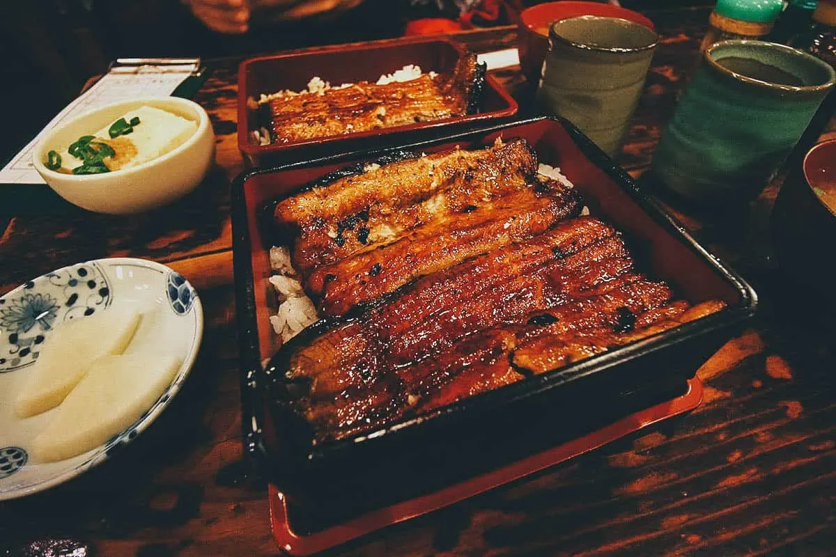 Unagi donburi at Fei Qian Wu in Taipei, Taiwan