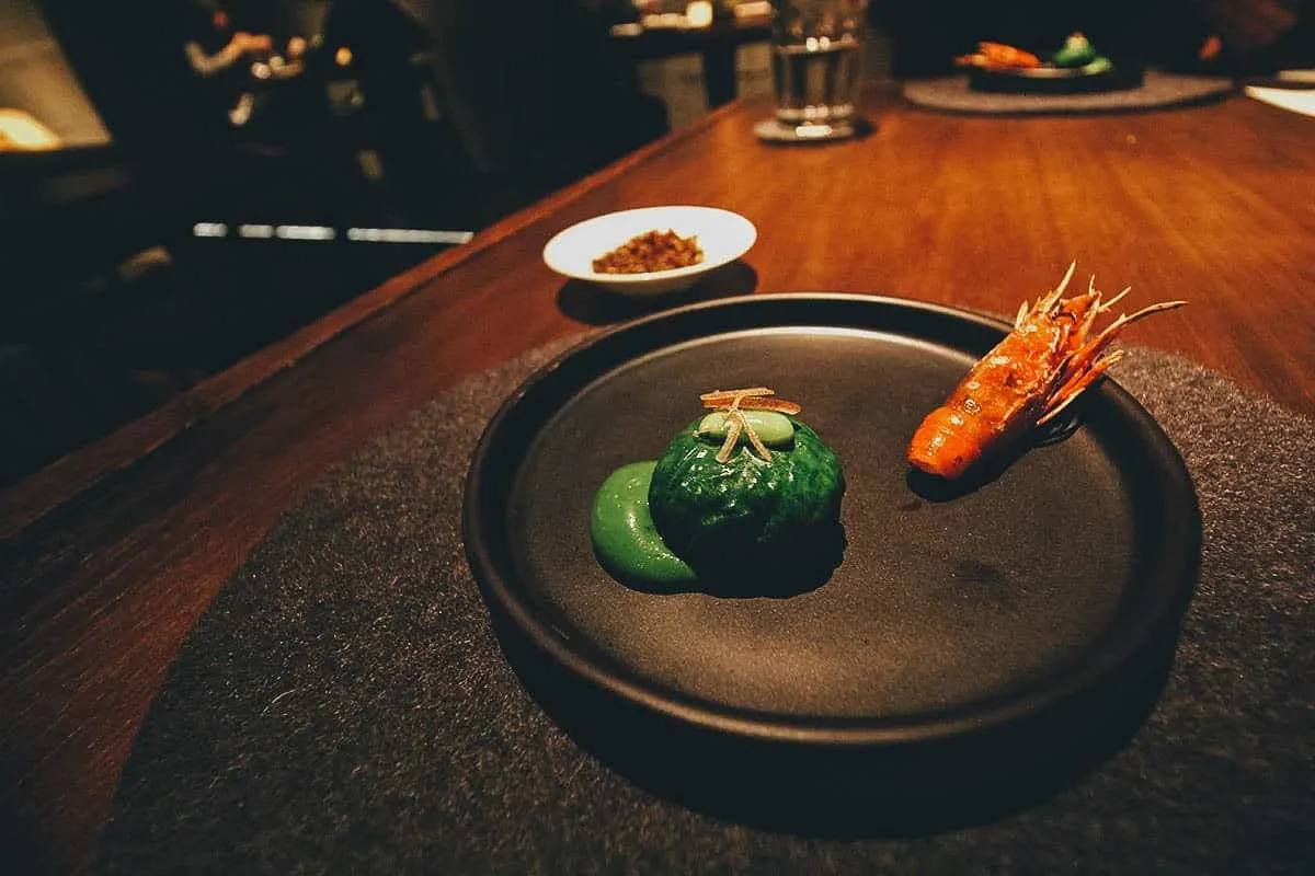 Tasting menu at RAW in Taipei, Taiwan