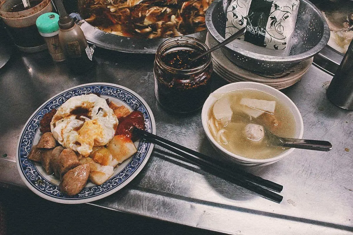 Taiwanese breakfast at Second Market in Taichung, Taiwan