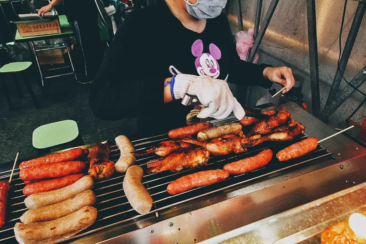 Street food along Shifen Old Street, New Taipei City, Taiwan