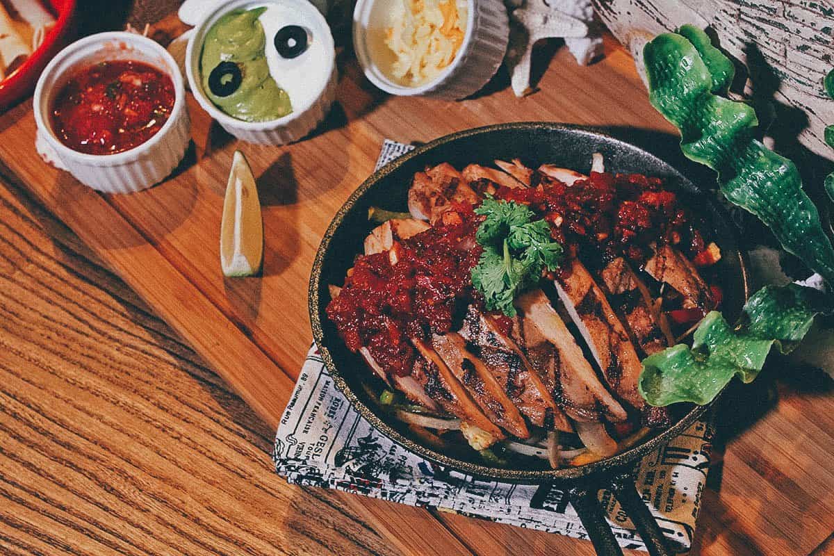 Fajitas at Smokey Joe's restaurant in Taichung, Taiwan