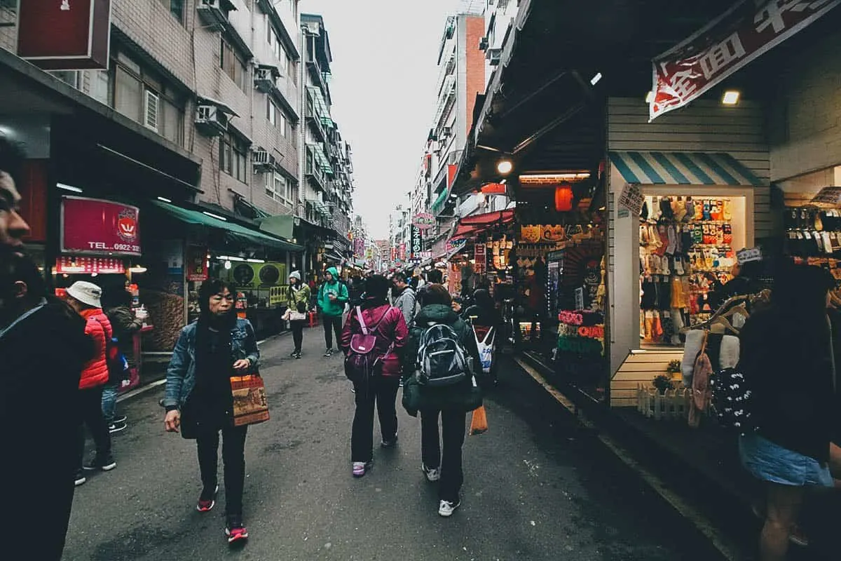 Tamsui Old Street in New Taipei City, Taiwan