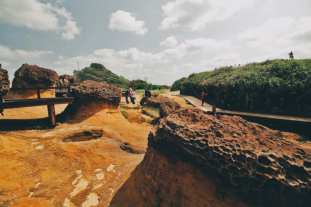 Hoodoo stones in Yehliu Geopark, New Taipei City, Taiwan