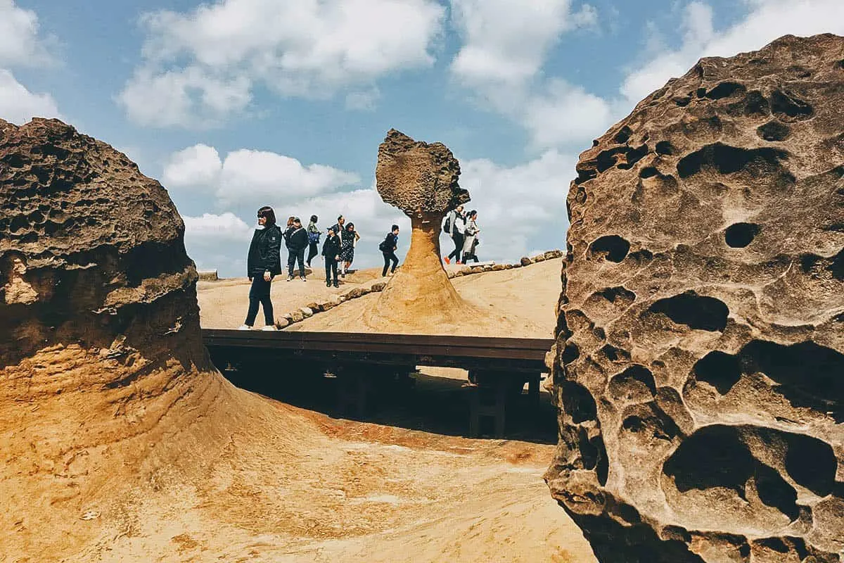 Queen's Head rock in Yehliu Geopark, New Taipei City, Taiwan