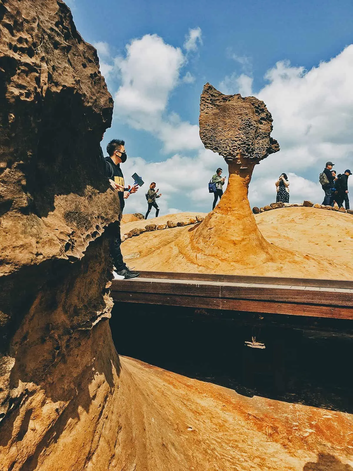 Queen's Head rock in Yehliu Geopark, New Taipei City, Taiwan