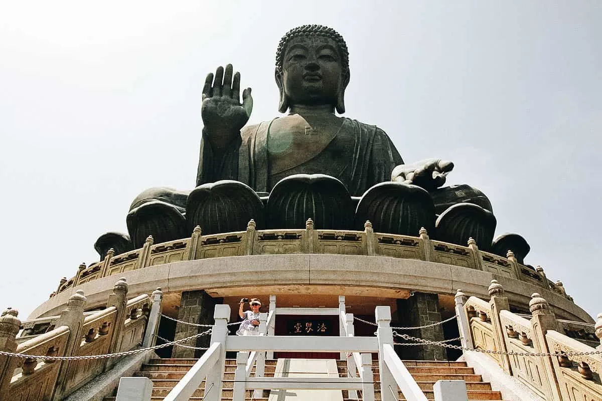 A Cable Car, a Giant Buddha, and a Streetful of Seafood on Lantau Island, Hong Kong