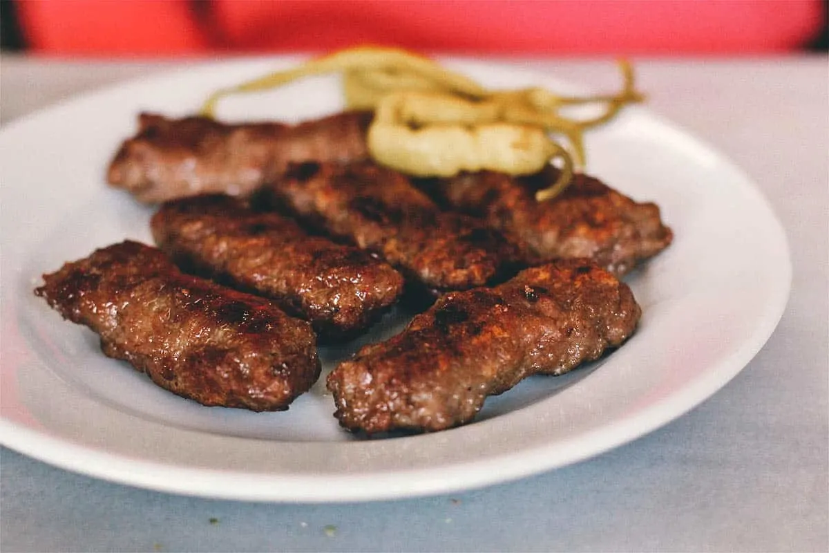 Kofte at a restaurant in Istanbul