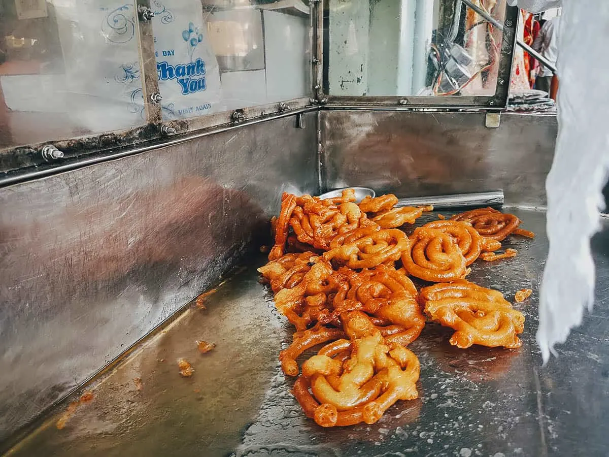Indian Street Food Jalebi, one of the most iconic street foods in India