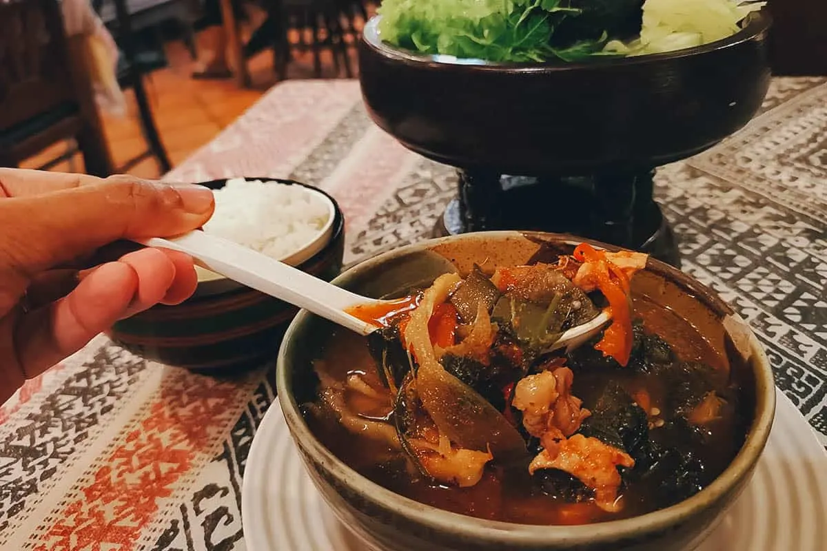 Thai dish at Huen Phen restaurant in Chiang Mai