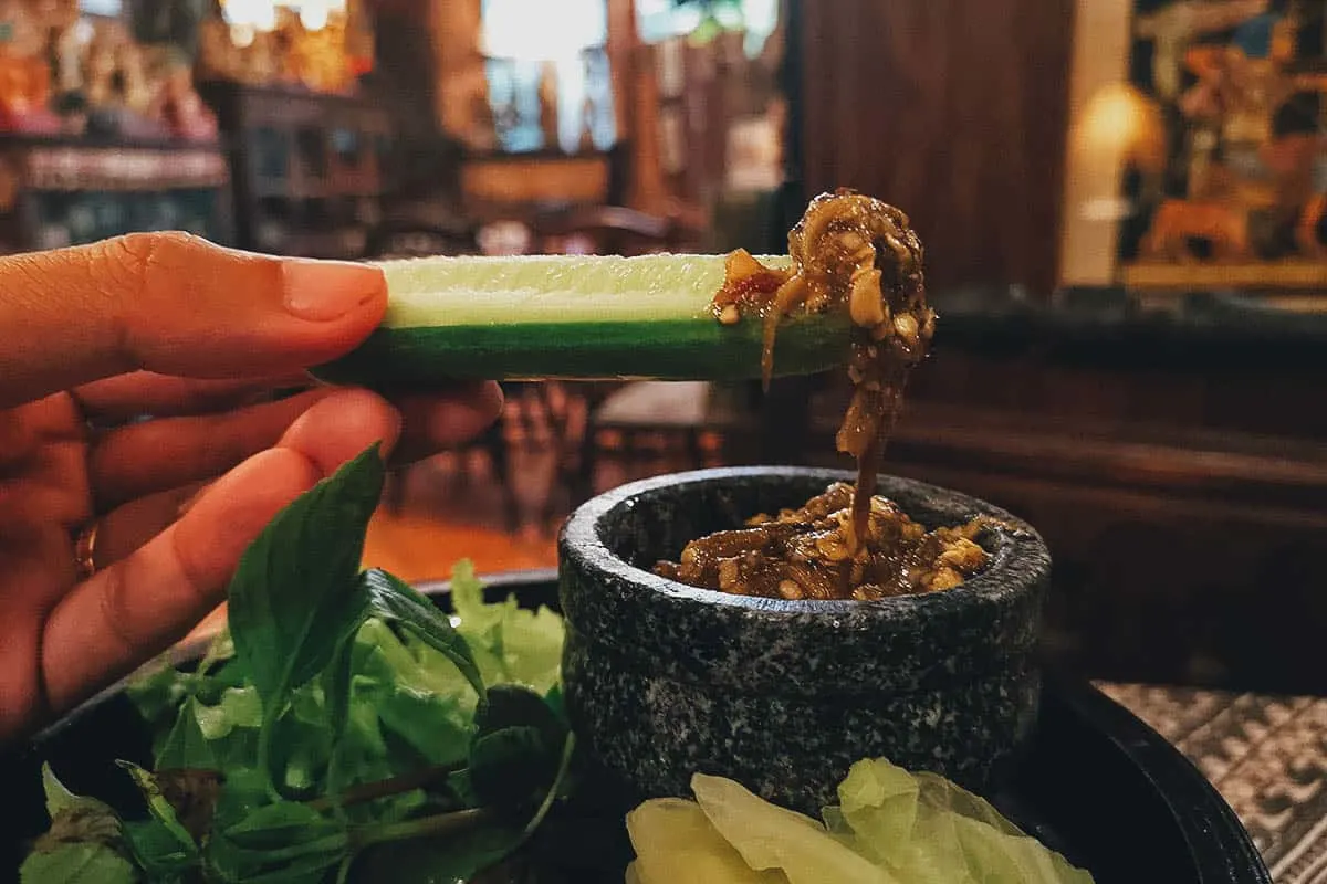 Thai Food Guide Nam prik noom, a type of spicy dip made with green chilis