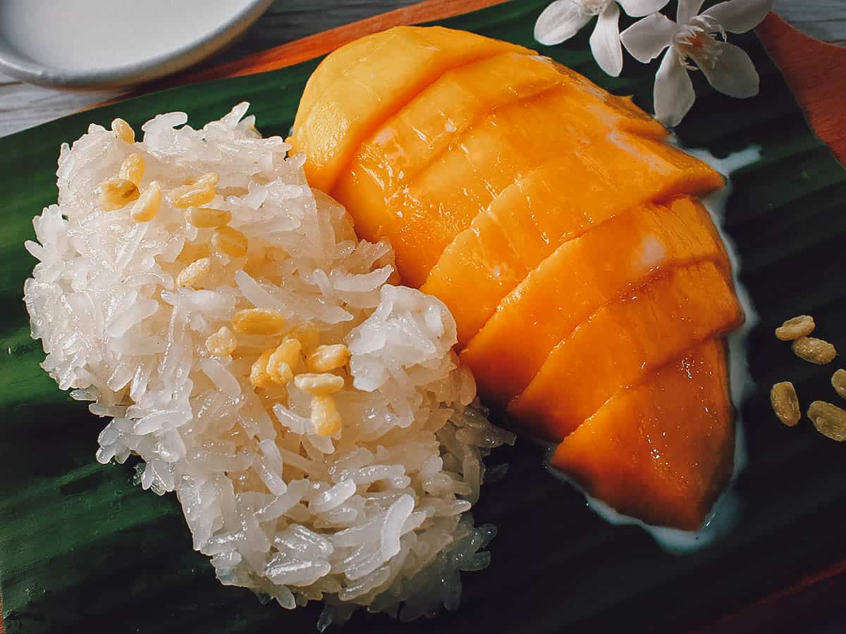 Mango sticky rice in Krabi