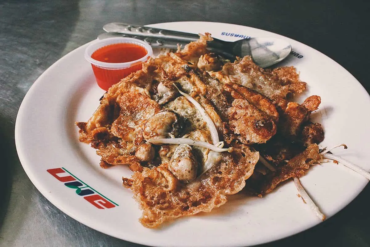 Thai Food Guide Hoy tod, a popular Thai food made with oysters or mussels