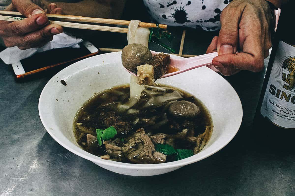 Guay teow or boat noodles