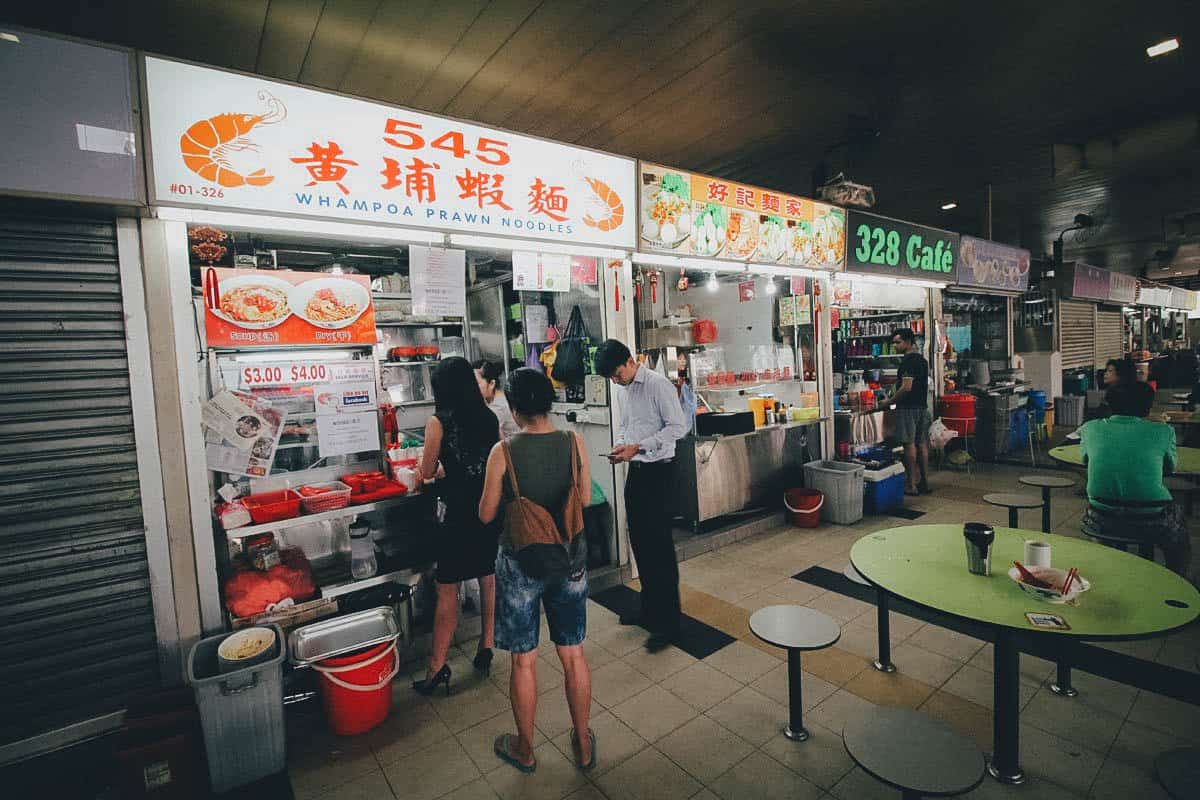 545 Whampoa Prawn Noodles at Tekka Food Centre, one of our favorite hawker centres