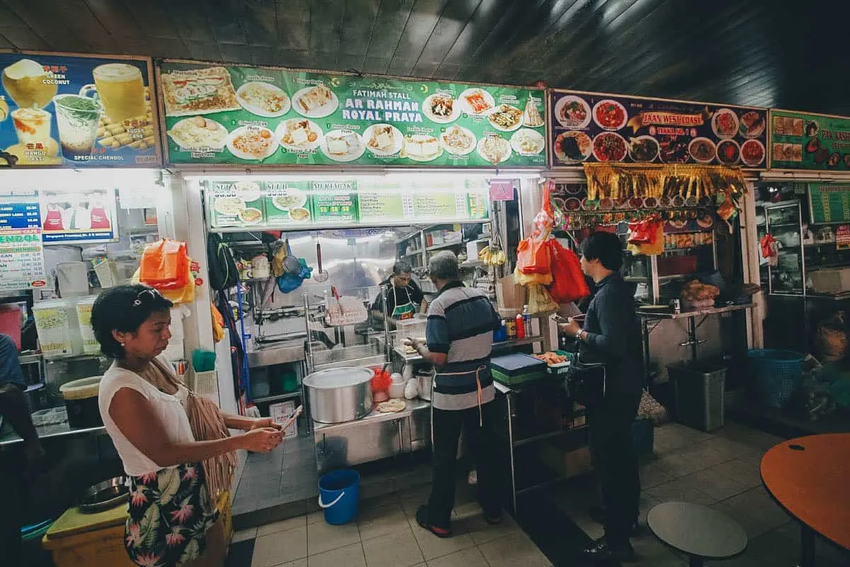 Waiting in front of the Fatimah Stall Ar Rahman Royal Prata, Tekka Food Centre, Singapore