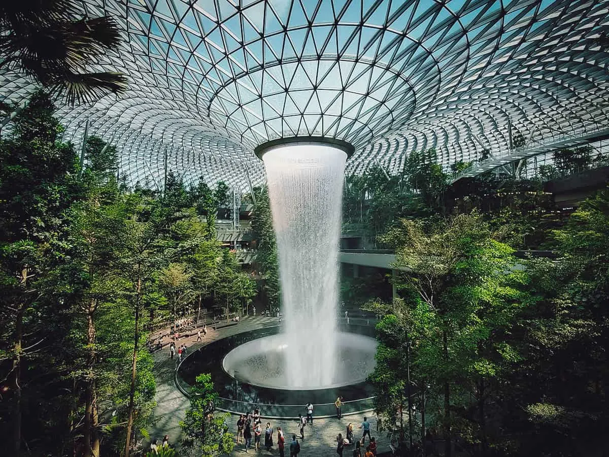 Waterfall inside Canopy Park