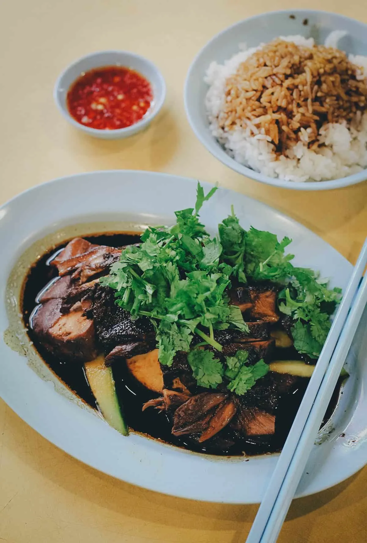 A serving of duck rice at Tekka Centre, one of the best food courts in Singapore