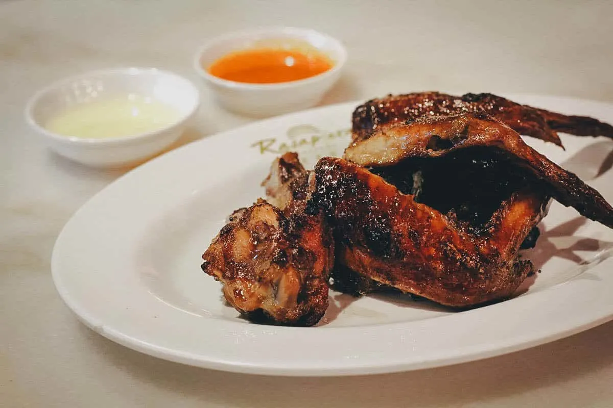 Plate of BBQ wings