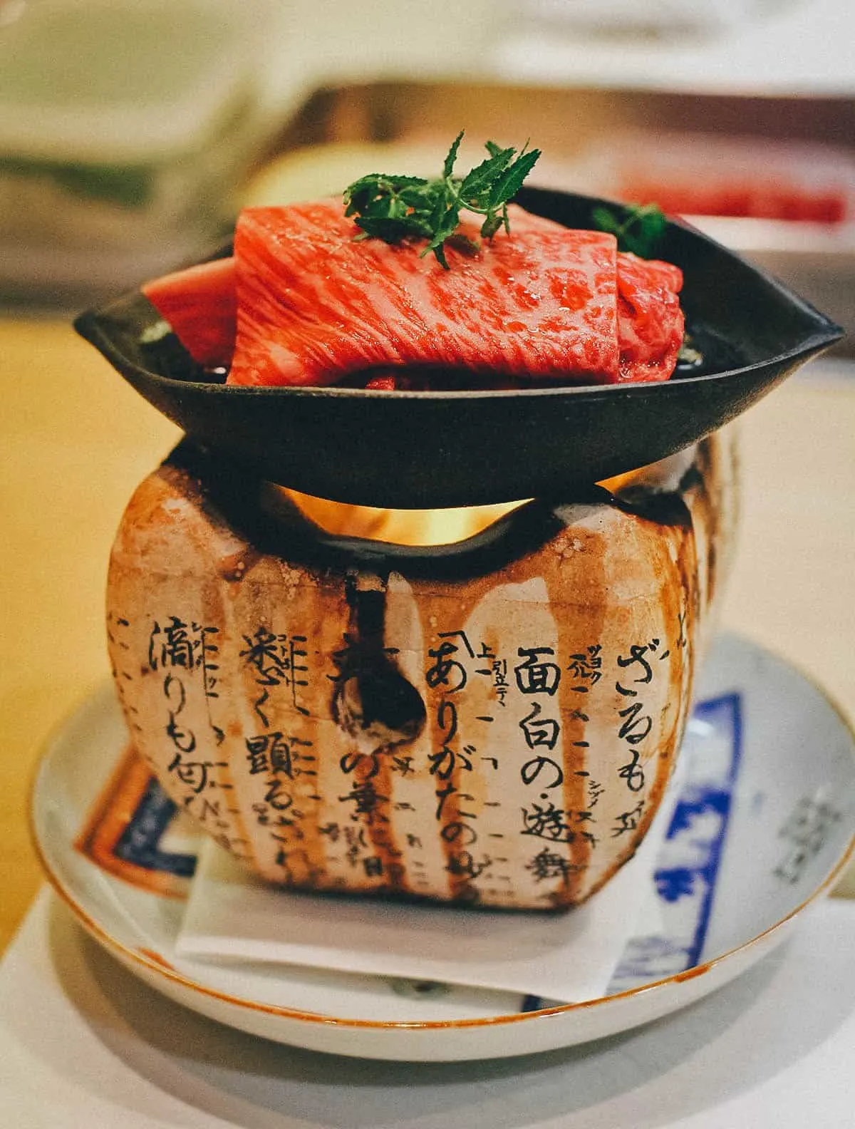 Saga beef at Iroha restaurant in Osaka