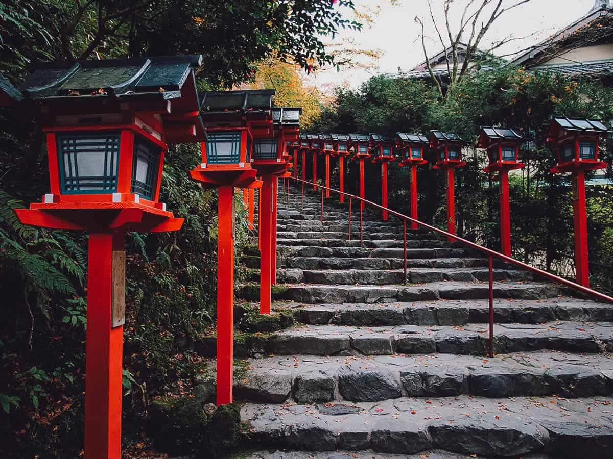 Steps with red lanterns