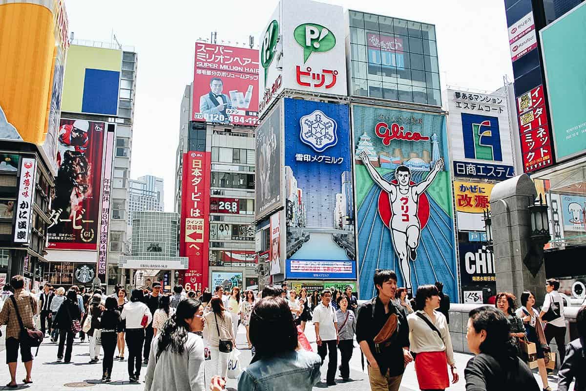 Glico Man sign in Dotonbori, Osaka